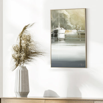 Marina Days Framed Canvas by Craig Trewin Penny